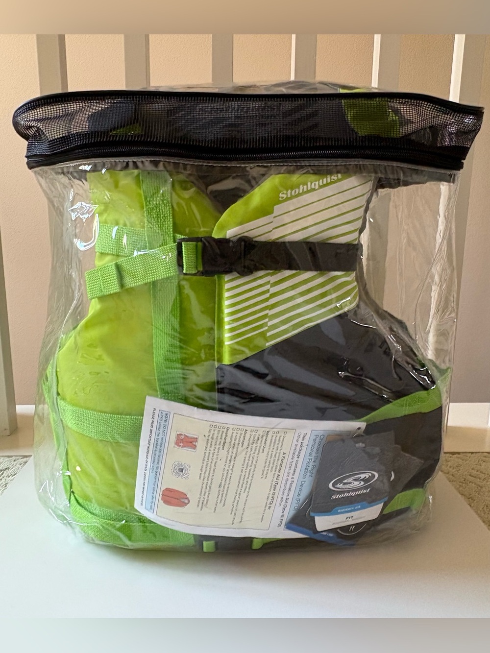 Stohlquist Adult Universal Fit PFD Life Jacket Vest USCG Approved Green 4-Pack